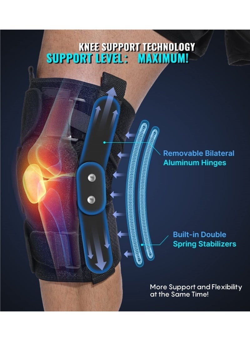 Bukela Hinged Knee Brace for Meniscus Tear Adjustable Support for Knee Pain and ACL MCL Injury or Surgery Recovery - Image 2