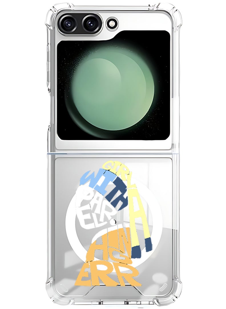 Theodor Magnetic Case for Samsung Galaxy Z Flip 6 Compatible with MagSafe Wireless Charging, Shockproof Phone Bumper Cover Girl with - Image 1