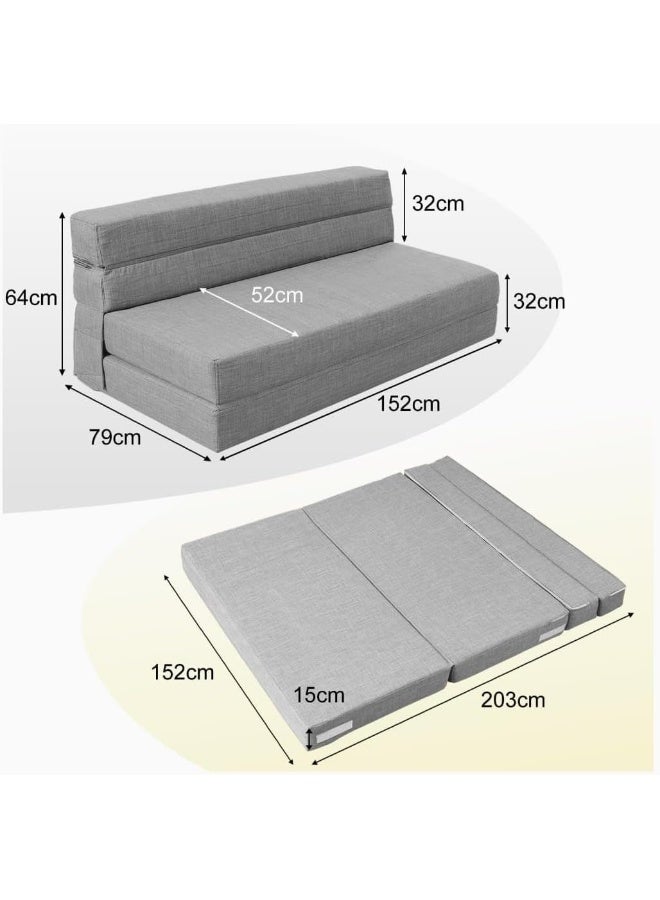 Convertible Sofa Bed with Pillows - Image 3