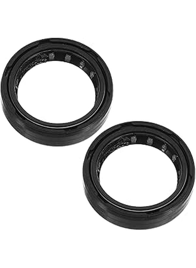 Motorcycle Front Fork Oil Seal Kit 2 Pieces Durable Construction Easy Installation - Image 1