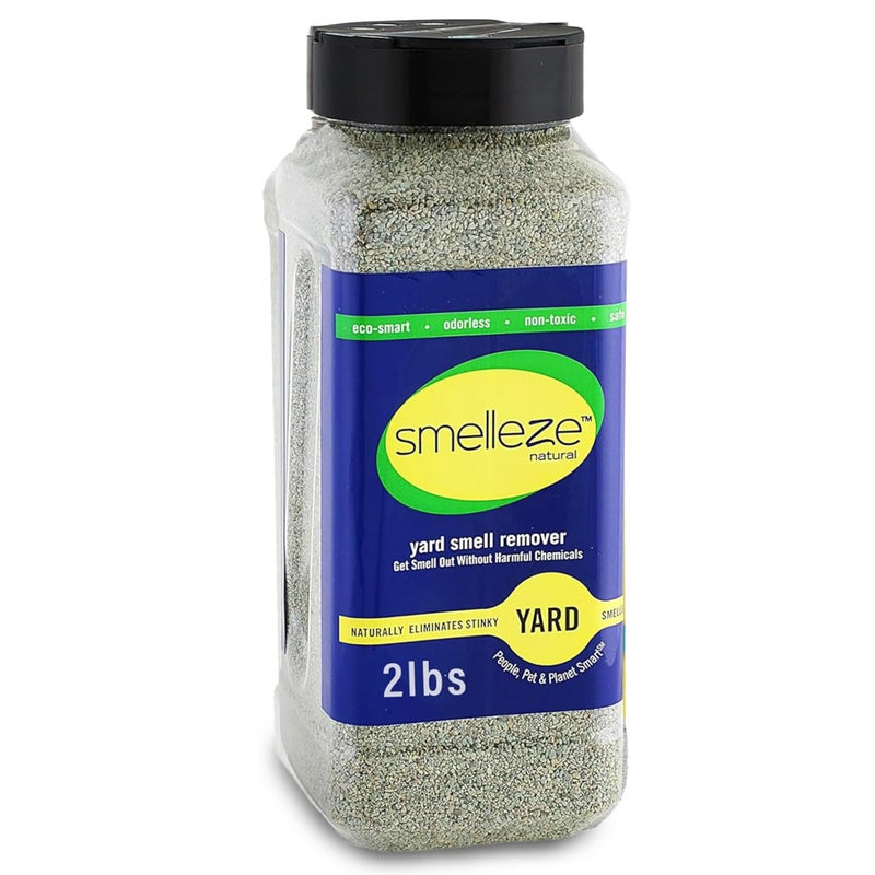 SMELLEZE Natural Yard Odor Remover Deodorizer 2 lb Granules Eliminate Outdoor Pet Urine Stool Smell Long Lasting People Pet Plant Planet Safe