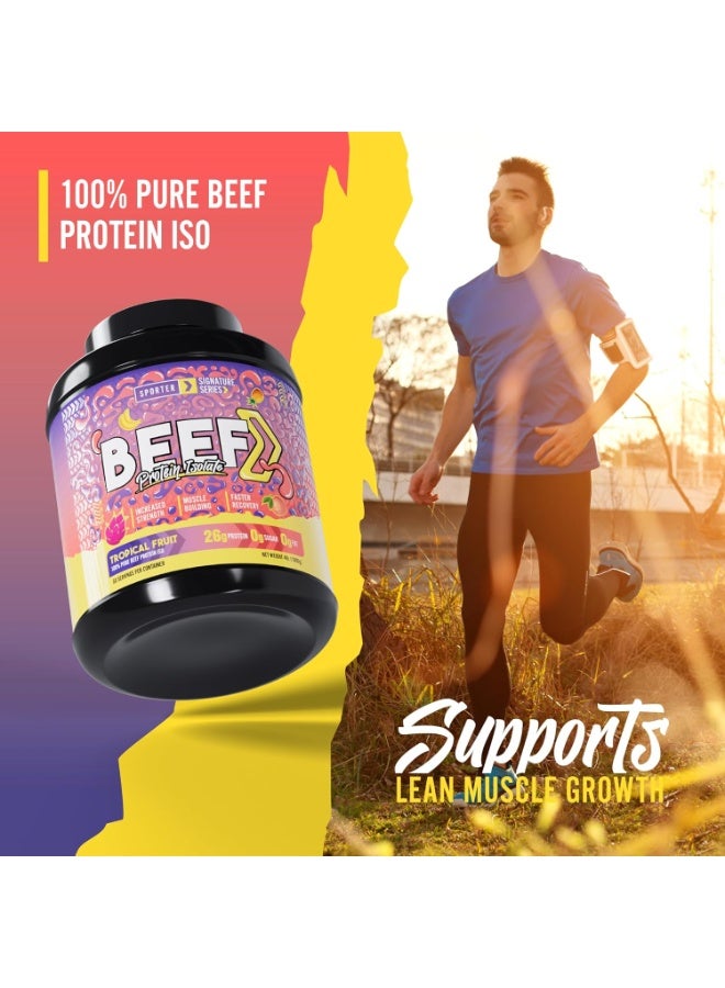 سبورتر بروتين لحم بقري معزول - فواكه استوائية، 4 أرطال | مسحوق بروتين لحم بقري مُحلل غني بالأحماض الأمينية ومحتوى عالٍ من البروتين - Image 5