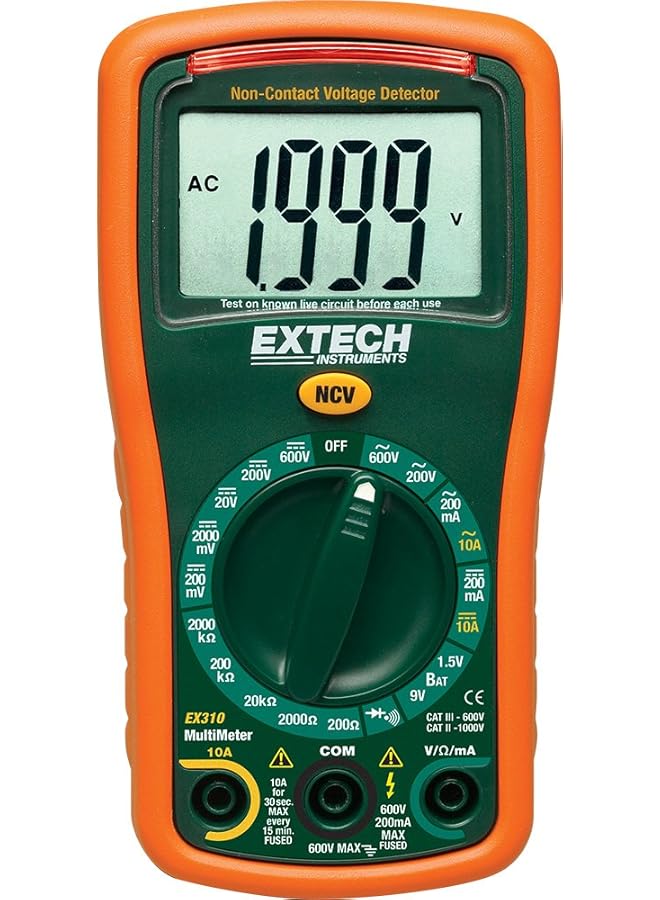 Extech Ex310 Manual Ranging Mini Multimeter With Battery Test Function - Image 1