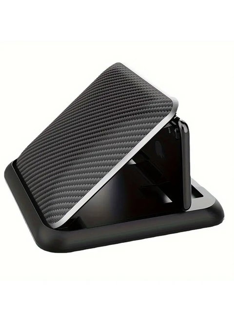 Universal Car Phone Mount - ABS Material, Dashboard Suction Pad, Waterproof, Adjustable Smartphone Cradle, Anti-Slip Silicone, Rectangle Shape, Compatible with Auto Vehicles