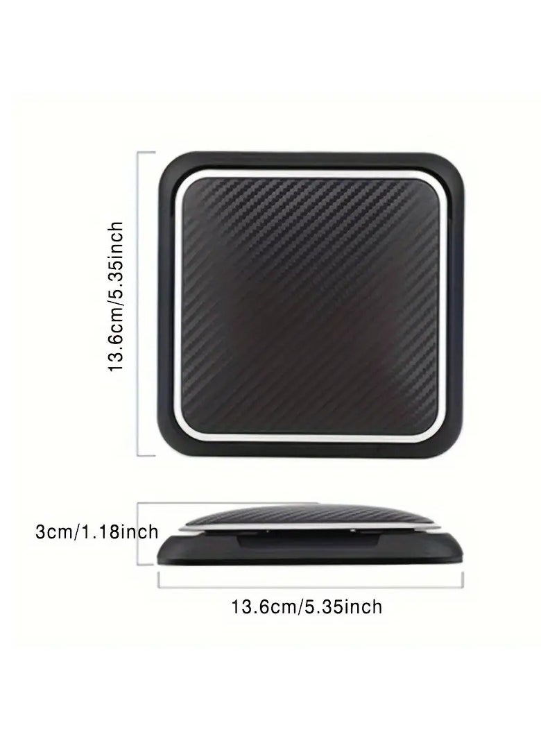 Universal Car Phone Mount - ABS Material, Dashboard Suction Pad, Waterproof, Adjustable Smartphone Cradle, Anti-Slip Silicone, Rectangle Shape, Compatible with Auto Vehicles