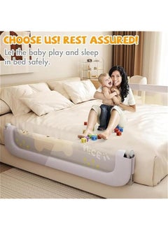 Gonice Bed Guard Rail for Toddlers, 60 inches Lift Foldable Toddler Bed Rails for Kids,Portable Baby Bed Rails Guard Bumper for Baby Kids，Full Size, Queen, King Size Bed  - Image 5