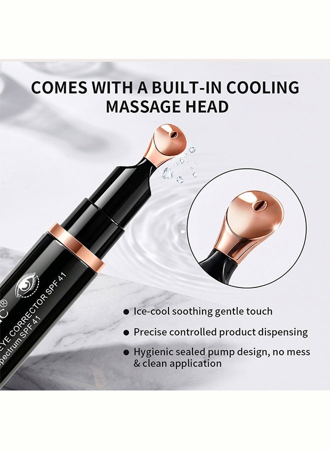 ibcccndc Radiant Eye Corrector SPF41, Hydrating Under-Eye Concealer for Dark Circles, Medium Shade with Sun Protection & Cooling Applicator, 7ml #2 Medium - Image 5