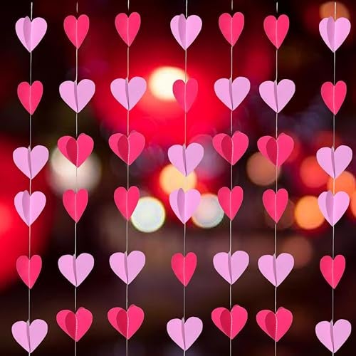 TOYXE Heart Frills Garland Series ladi for Parties Events Valentine's Day Decoration (Pack of 4) for Anniversary, Birthday, Welcome Baby Decoration at Home Paper Decor Item - Image 4