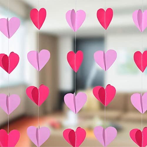 TOYXE Heart Frills Garland Series ladi for Parties Events Valentine's Day Decoration (Pack of 4) for Anniversary, Birthday, Welcome Baby Decoration at Home Paper Decor Item - Image 1