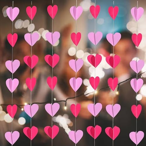 TOYXE Heart Frills Garland Series ladi for Parties Events Valentine's Day Decoration (Pack of 4) for Anniversary, Birthday, Welcome Baby Decoration at Home Paper Decor Item - Image 5