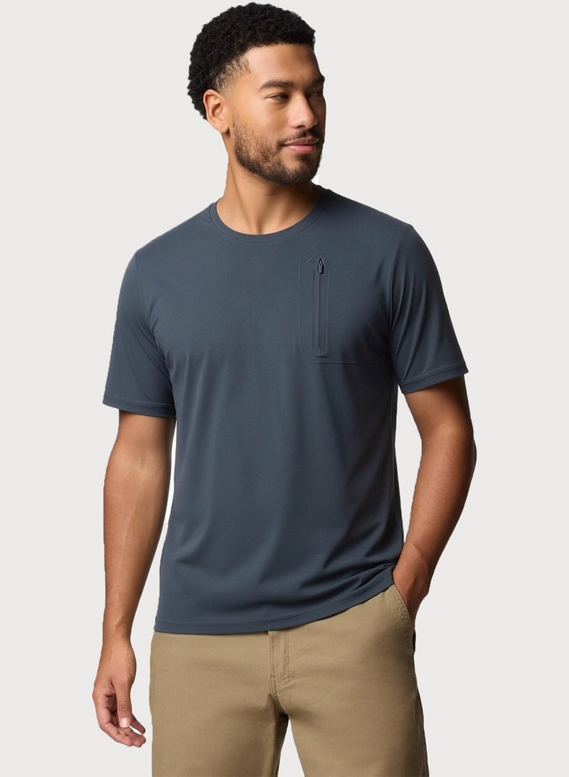QUASER Mens T-Shirt O-Neck Basic Short Sleeves,Everyday Tee For Men,Comfortable Soft Men's T-shirt - Image 2