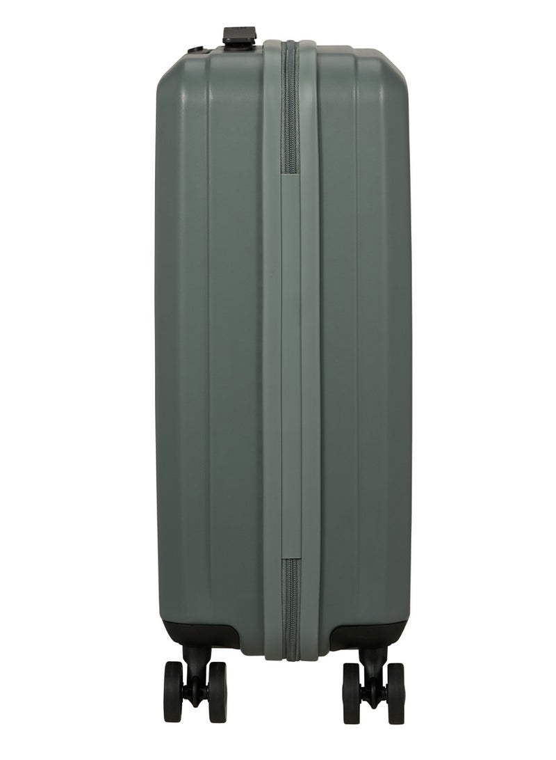 AMERICAN TOURISTER Aerojoy Suitcase, Cabin Size 55 cm / 20 inch, 4 Wheels, Hard Top, ABS, Dark Forest|TSA Lock|Inner Mesh Zippered Divider|Cross Ribbons|Lightweight - 3 Years International Warranty - Image 3