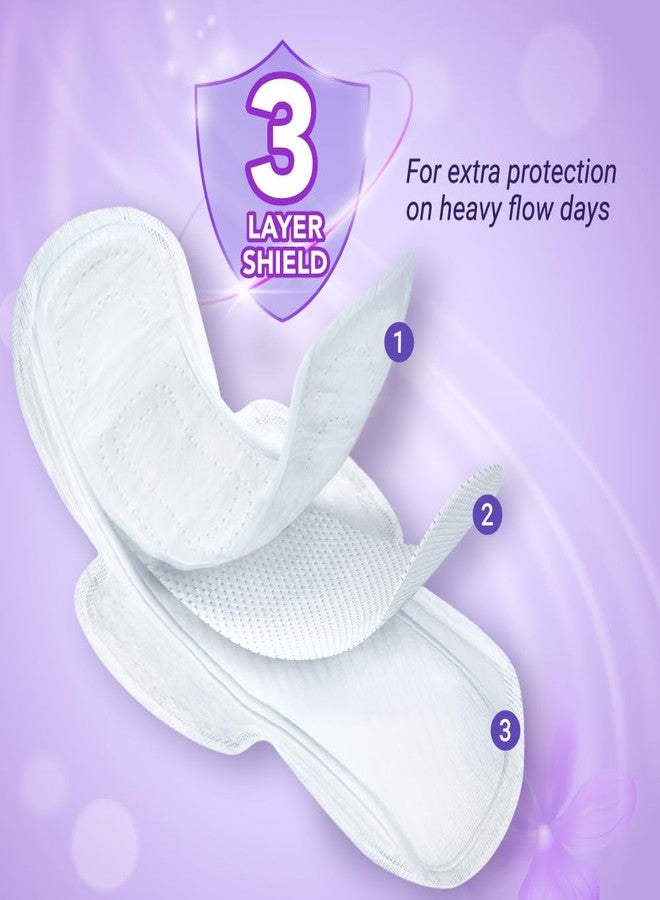 NIINE Dry Comfort Ultra Thin XL+ Sanitary Napkins for Heavy Flow (Pack of 1)50 Pads|320mm Long| Suitable for Heavy Flow|Faster Absorption |Prevents Wetness & Leakage Free Biodegradable disposable bags - Image 2