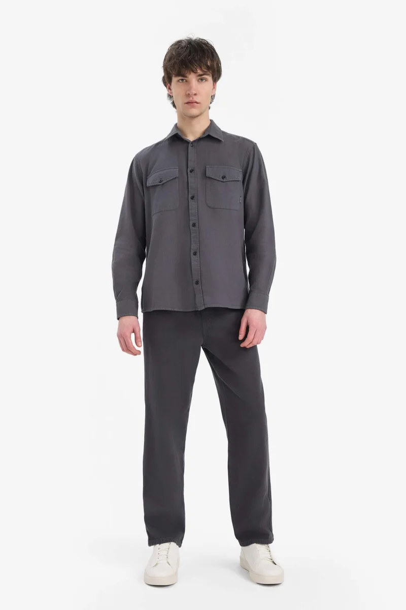 DeFacto Regular Fit Cotton Long Sleeve Shirt