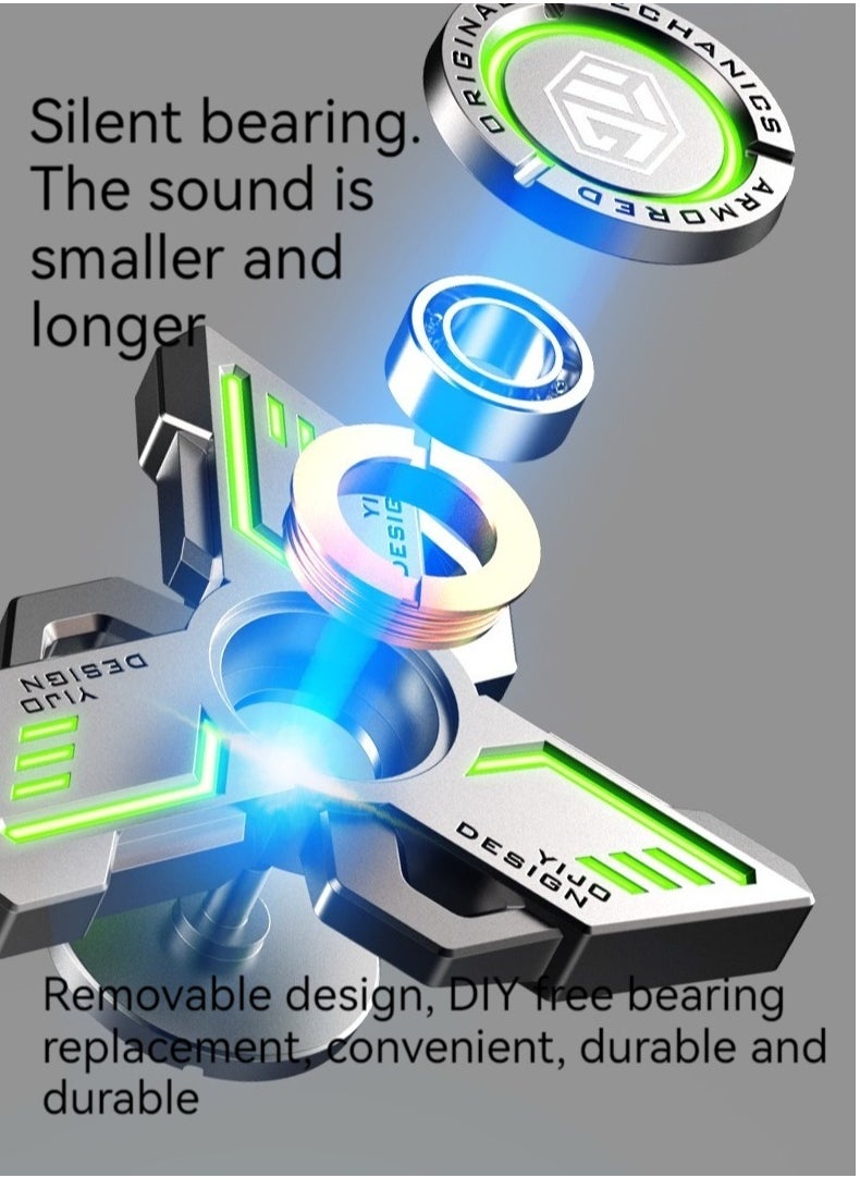 M MIAOYAN - M MIAOYAN new luminous fingertip spinner, luminous fingertip spinner, black technology decompression toy and decompression artifact - Image 1