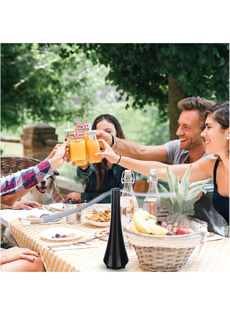 Fly Fan for Tables Indoor Outdoor Meal, Portable Table Fly Fan Keep Flies Away from Your Food (Black Color 2pcs)