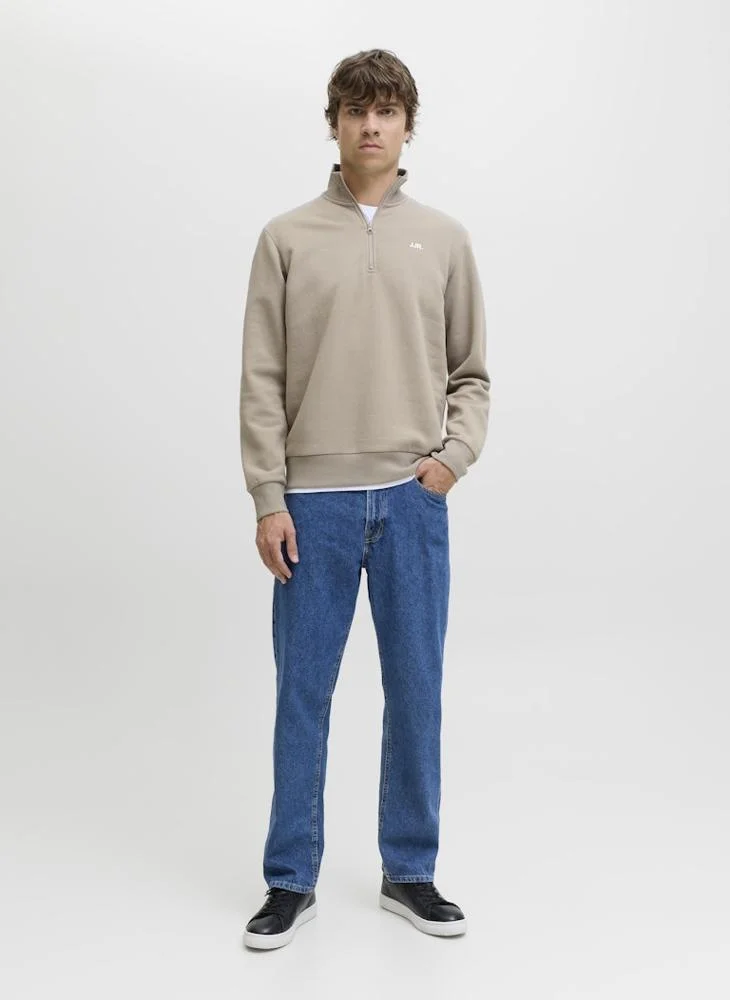 ج ج ريبل Brebel Logo Sweat Half Zip Cardigan