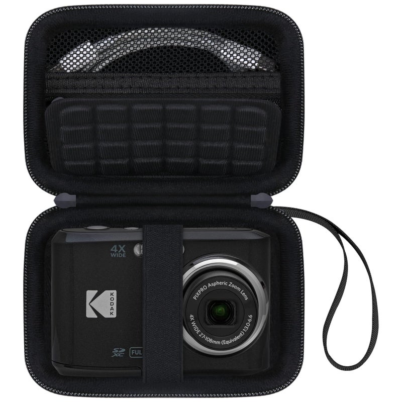 Canboc Carrying Case for Kodak PIXPRO FZ55/ FZ45 16MP Digital Camera, FZ45 Video Vlogging Camera Bag, Mesh Pocket fit Cable, SD Card, Black (Case Only) - Image 1