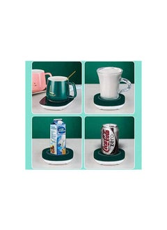ARTC ARTC Electric Ceramic Cup Warmer With Heater, Coffee Mug With Saucer 18W Green Color  - Image 3