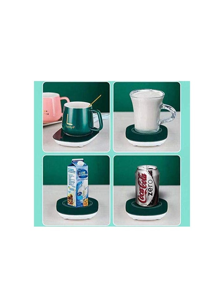 ARTC ARTC Electric Ceramic Cup Warmer With Heater, Coffee Mug With Saucer 18W Green Color  - Image 3