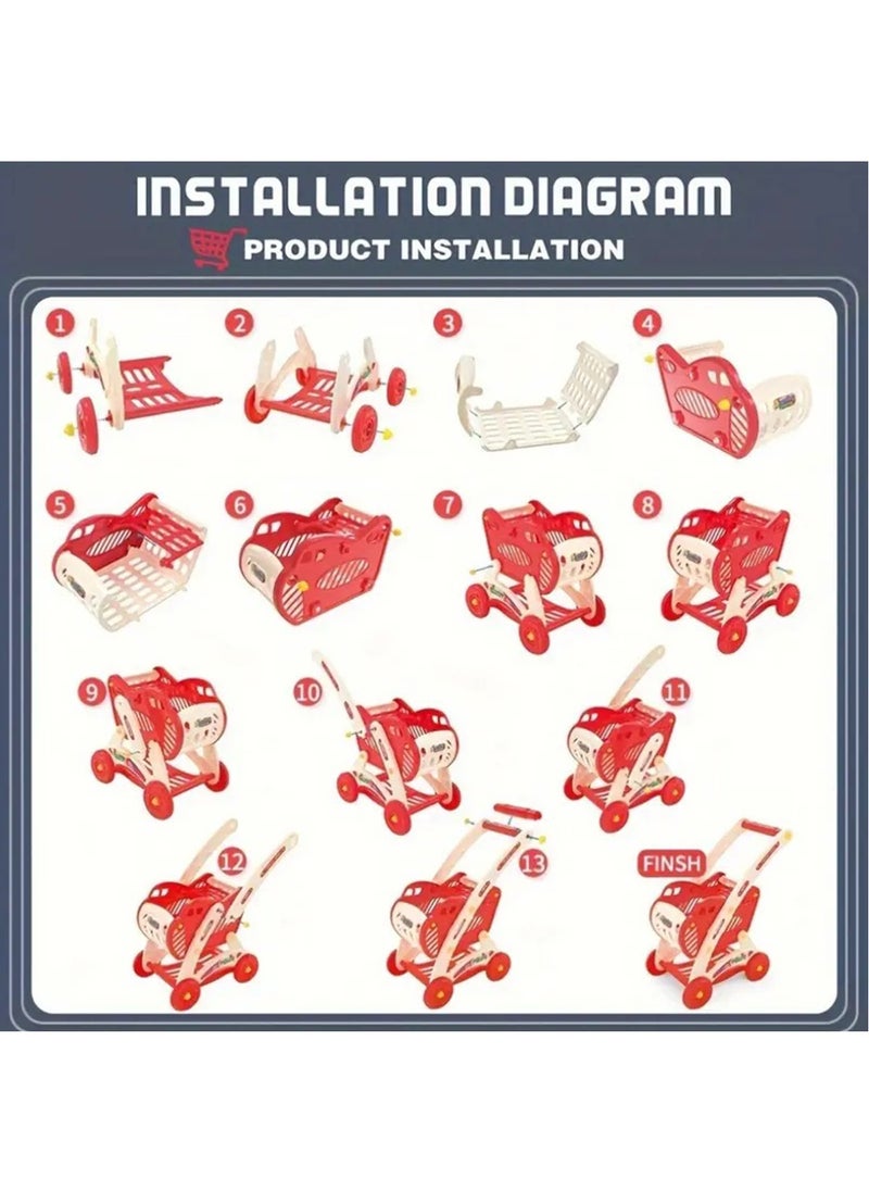 20pcs Kids Shopping Cart Trolley Play Set with Pretend Food and Accessories,Perfect for Ages 3+ Pretend Play and Role-Playing Games (Red) - pzsku/ZEA68D65982A742B20990Z/45/_/1723530968/ac9e9e21-20f8-4f3c-b123-5836a5aa35be