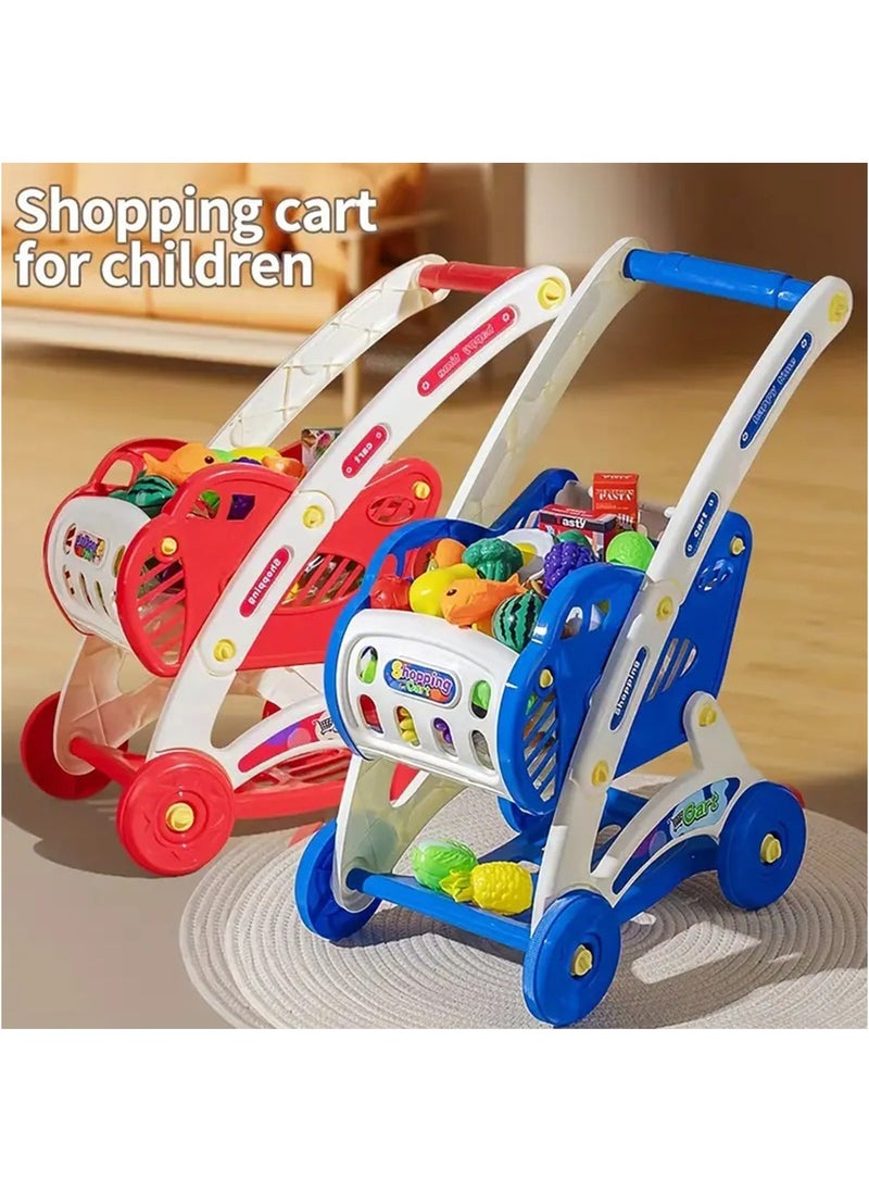 20pcs Kids Shopping Cart Trolley Play Set with Pretend Food and Accessories,Perfect for Ages 3+ Pretend Play and Role-Playing Games (Red) - pzsku/ZEA68D65982A742B20990Z/45/_/1723531190/be1a8dd3-2558-4fd1-8a85-b612bad51478