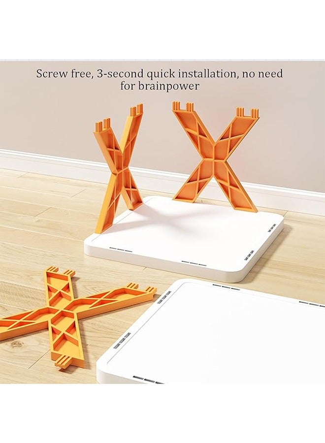RollsTimi  9 Layer Shoe Rack, Free Standing Shoe Racks, Shoe Racks for Small Spaces, Plastic Stackable Shoe Rack, X Shape Fixed Frame, Easy Clean Tower Rack, Orange  - Image 3