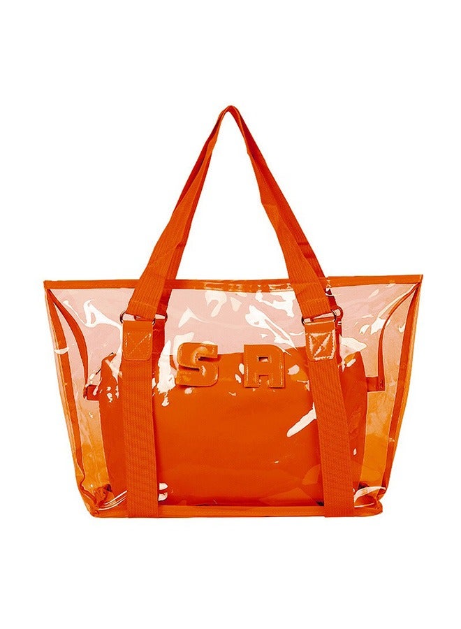 Transparent Shoulder Bag Orange - Image 1