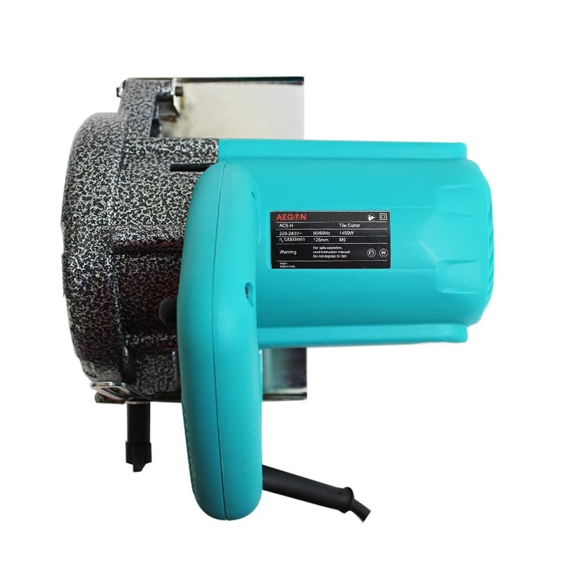 AEGON قاطع الرخام AC5H، 1450 واط، هيكل نحاسي، 12000 دورة في الدقيقة، قطر العجلة 125 مم، عمق القطع 40 مم - Image 2