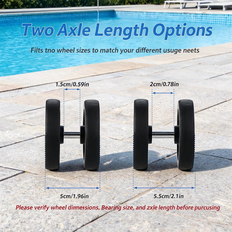 360° Swivel Luggage Replacement Wheels: 8-Piece Silver Durable Rubber Wheel Kit - Silent Smooth Rotation, Heavy-Duty Metal Axles Screws Washers, Easy Tool-Install for Frequent Travelers, Standard Suit - Image 3