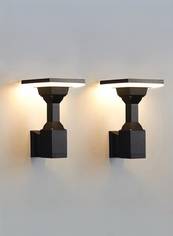 Vmax 2 Pieces Modern Outdoor LED Garden Post Light, 12W, 30cm,  – Warm White Landscape Garden Patio Path Lamp (Square-Warm White-2 Pcs) - Image 2