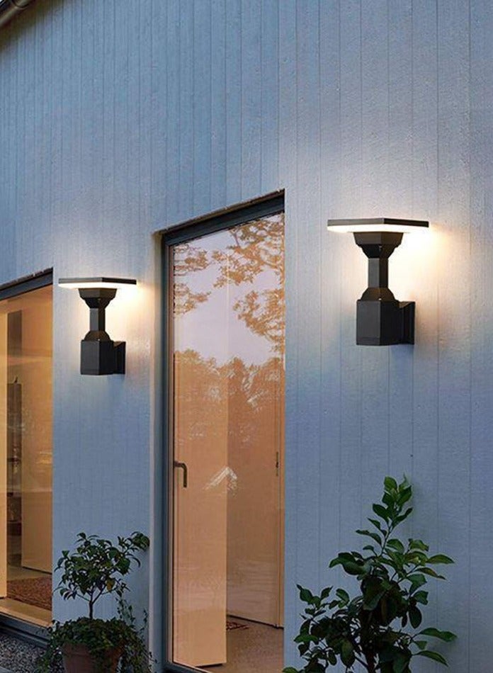 Vmax 2 Pieces Modern Outdoor LED Garden Post Light, 12W, 30cm,  – Warm White Landscape Garden Patio Path Lamp (Square-Warm White-2 Pcs) - Image 1