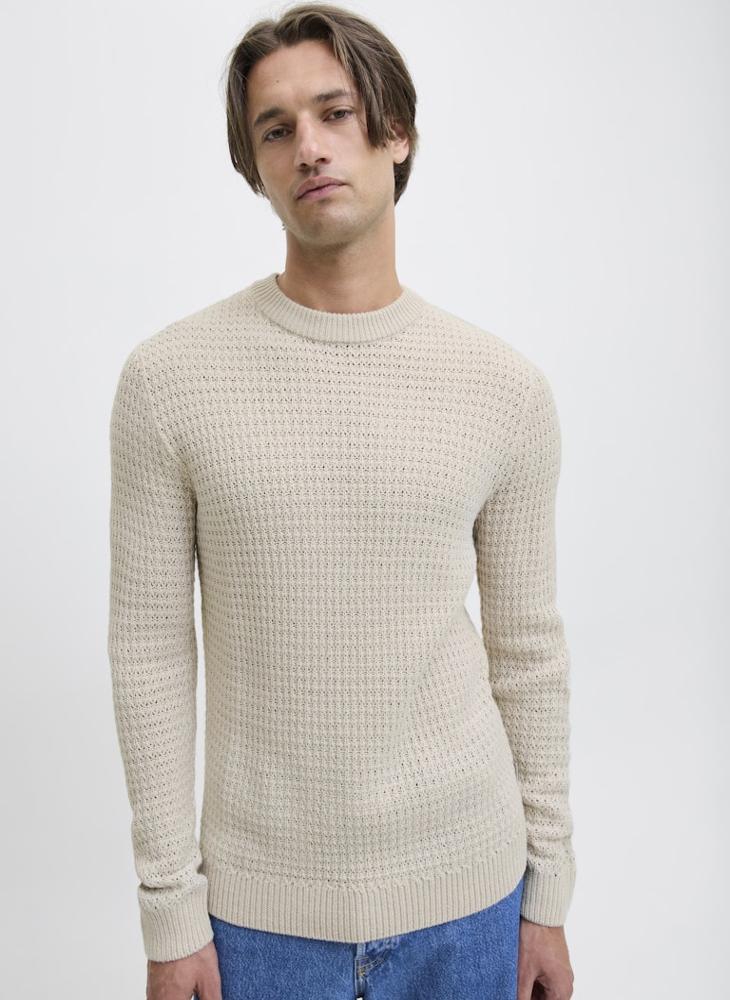 ج ج ريبل سويتر بي فريم محبوك برقبة مستديرة - Image 3