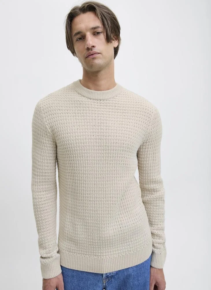 JJ Rebel Knit Neck Long Sleeve Sweater