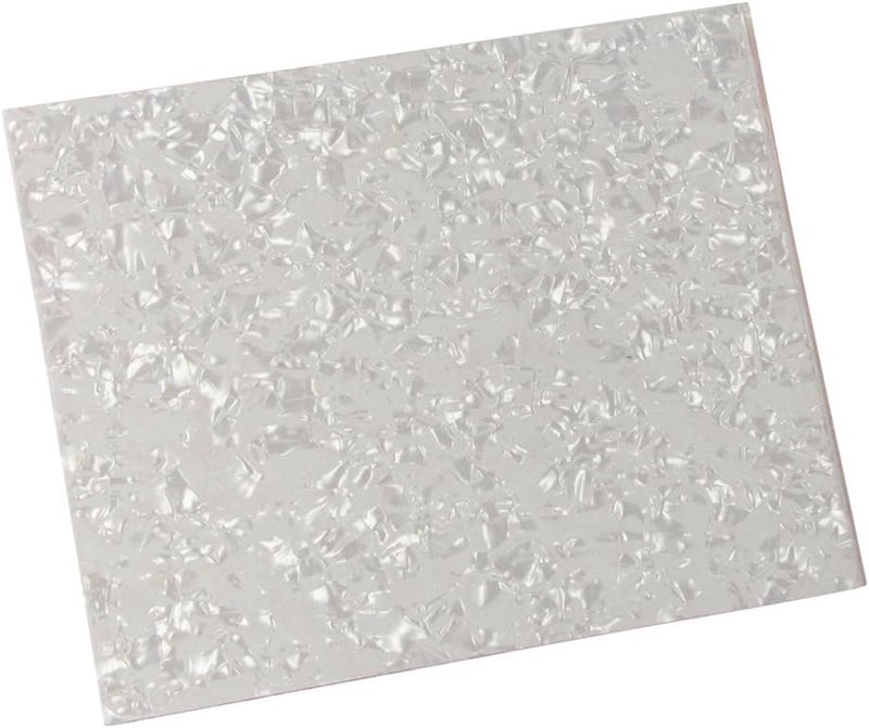 FLEOR 20x17cm Acoustic Pickguard Blank Material Self Adhesive Guitar Pick Guard Scratch Plate Sheet, White Pearl - Image 3