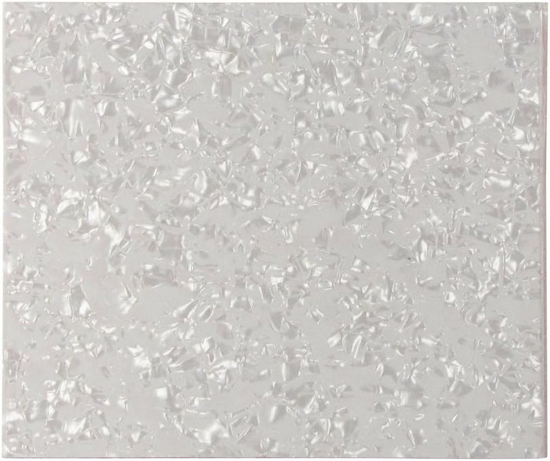 FLEOR 20x17cm Acoustic Pickguard Blank Material Self Adhesive Guitar Pick Guard Scratch Plate Sheet, White Pearl - Image 1