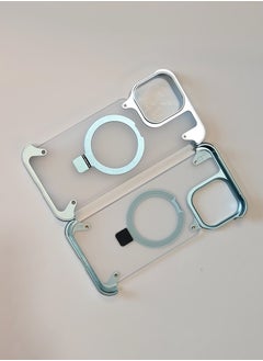 Generic Metal Phone Case for iPhone 13 Pro Max Blue with Phone Screen Protector  - Image 1