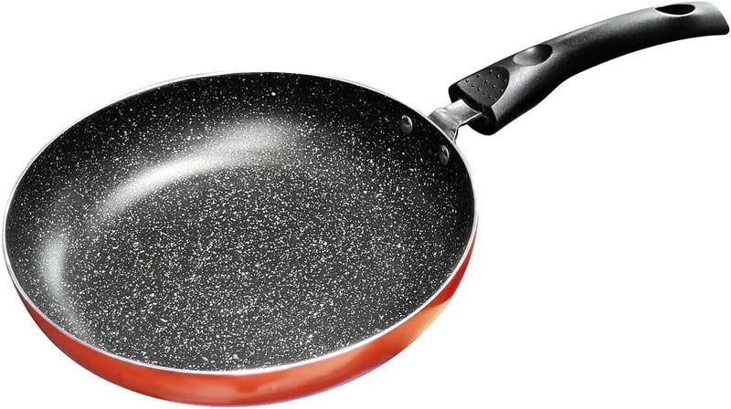 RAJ مقلاة راكب غير لاصقة، مقلاة بطبقة جرانيت، مناسبة لدوسا، كريب، فطيرة، أومليت، شاباتي، روتي، براثا، خالية من Pfoa، حمراء، 20 سم - Image 1