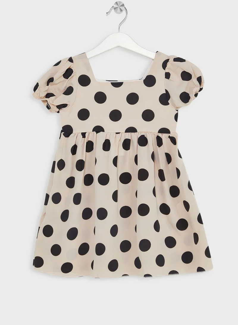 Pinata Girls Dotted Puff Sleeve Dress