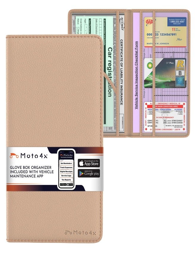 حامل رخصة تسجيل وتأمين سيارة MOTO4X (بيج) - Image 1