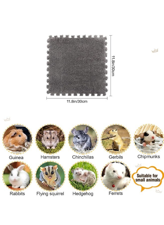 Generic Cage Liners Washable & Anti Slip Pads Reusable Bunny Soft Mats for Small Pet Resting Playing Winter Playpen Pad for Bunny Hedgehog  - Image 3
