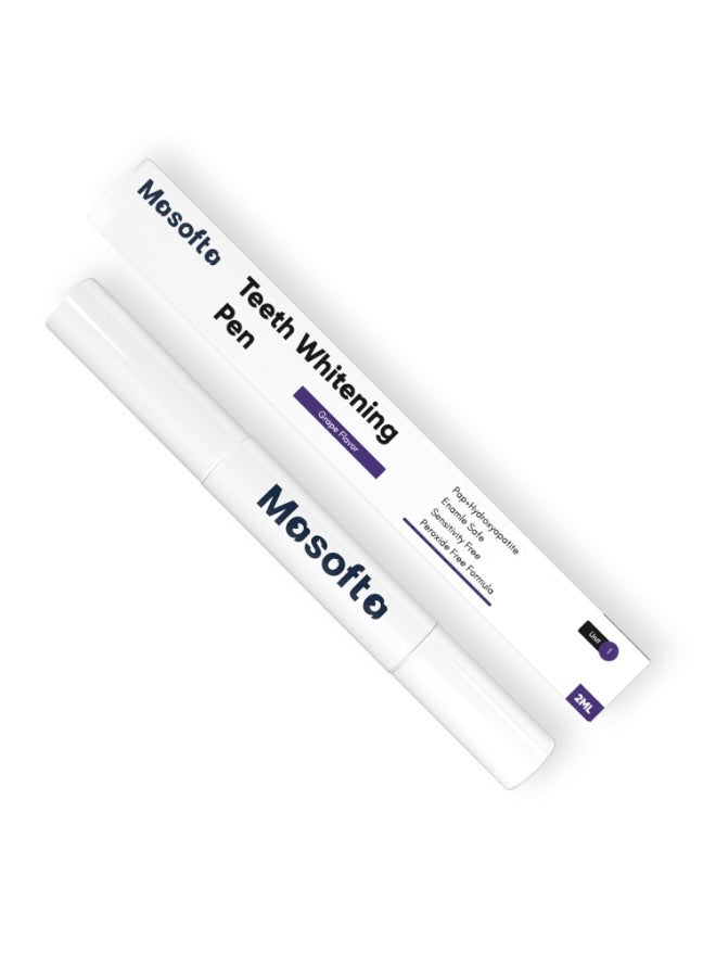 Masofta Teeth Whitening Pen For Removing Yellow and Dark Stains With PAP+, Peroxide & Sensitivity Free - 2ML - Image 1