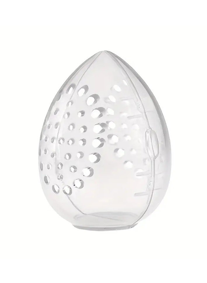 ORiTi Cosmewtics Sponge Holder Make up Bag Portable Waterproof Storage Sponge Egg Shape Box Cosmetics Accessories - Clear  - Image 3