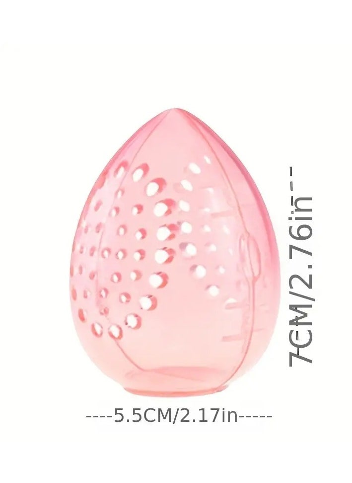 ORiTi Cosmewtics Sponge Holder Make up Bag Portable Waterproof Storage Sponge Egg Shape Box Cosmetics Accessories - Clear  - Image 4