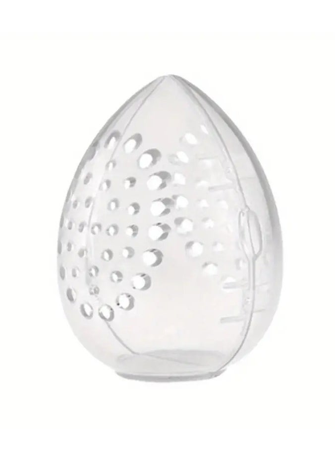 ORiTi Cosmewtics Sponge Holder Make up Bag Portable Waterproof Storage Sponge Egg Shape Box Cosmetics Accessories - Clear  - Image 1