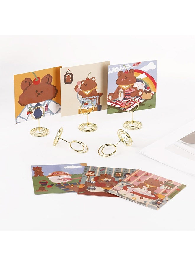 Quantum 30Pcs Table Number Holders, Place Card Holders, Photo Holders for Centerpieces Wedding Reception Party(Gold) - Image 4