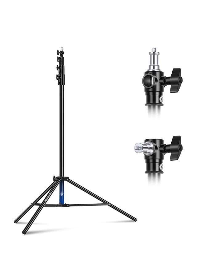 Neewer 13ft/4m Air Cushioned Light Stand, Heavy Duty All Metal Photography Tripod Stand with 1/4” to 3/8” Reversible Spigot, 3 Way Mounting Interface & Metal Locking Knobs, Max Load 6.5lb/3kg - Image 1