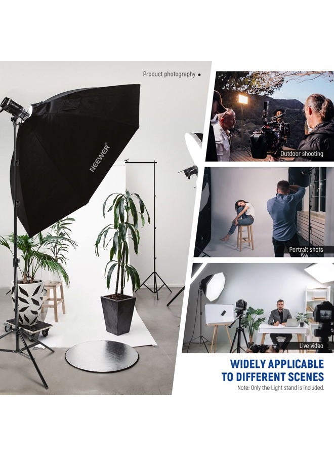 Neewer 13ft/4m Air Cushioned Light Stand, Heavy Duty All Metal Photography Tripod Stand with 1/4” to 3/8” Reversible Spigot, 3 Way Mounting Interface & Metal Locking Knobs, Max Load 6.5lb/3kg - Image 5