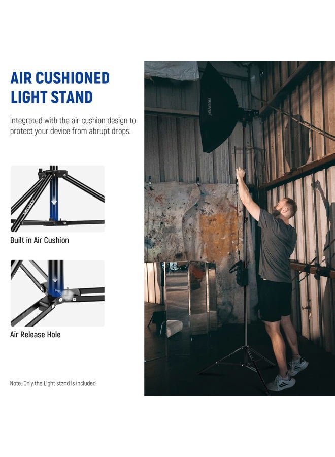 Neewer 13ft/4m Air Cushioned Light Stand, Heavy Duty All Metal Photography Tripod Stand with 1/4” to 3/8” Reversible Spigot, 3 Way Mounting Interface & Metal Locking Knobs, Max Load 6.5lb/3kg - Image 3