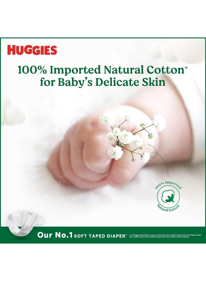 Huggies Natural Soft Premium Tape Diapers Medium (M) Size, 7-12 kgs,26*2 Count | Our No.1 Soft Taped Diaper with Cloud Soft Bed and Runny Poo Absorption - Image 4